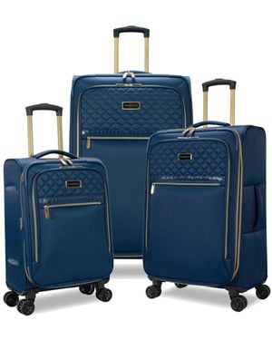 Stella Blanc Cleo 3-pc. Softside Expandable Spinner luggage Set - Blue