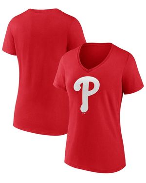 LOGO ATHLETIC Philadelphia Phillies V-neck T-shirt - Red
