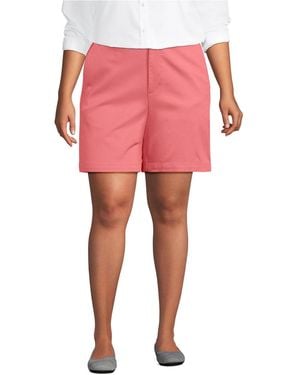 Lands' End Classic 7" Chino Shorts - Pink