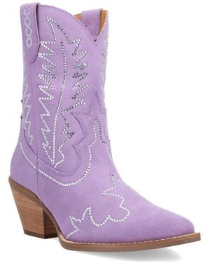 Dingo Tiny Pony Suede Leather Bootie - Purple