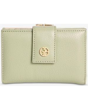 Giani Bernini Softy Leather Framed Colorblock Wallet - Natural