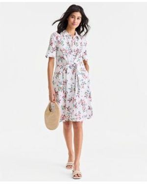 white zelda dress Zelda Dropped Waist Shift Dress Plaid Print White
