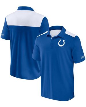 Fanatics Royal/white Indianapolis Colts Color Block Polo Shirt - Blue