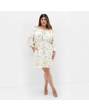 City Chic Plus Size Ayanna Dress - White