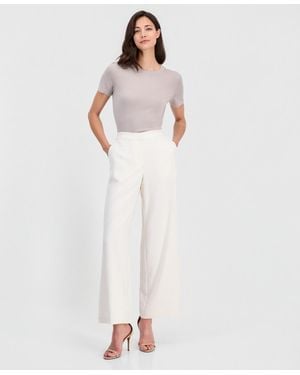 Tahari High-rise Wide-leg Pants - White