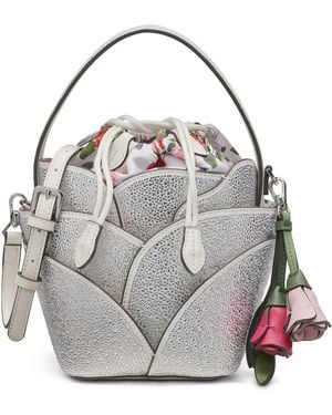 KARL LAGERFELD Ikon Small Bucket Handbag - Gray
