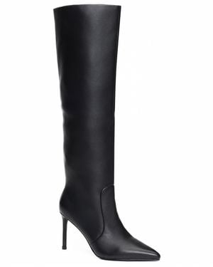 Kenneth Cole Yazzy Stiletto Pointed Toe Tall Boots - Black