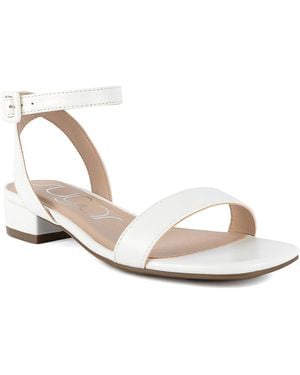 Sugar Umpire Ankle Strap Block Heel Sandals - Metallic