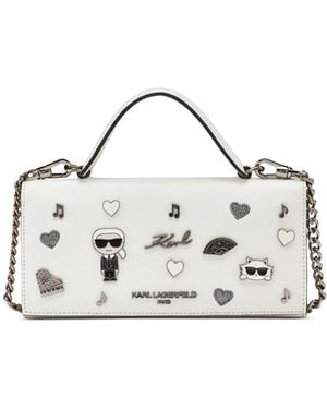 Karl Lagerfeld Jacqueline Small Crossbody Wallet - Metallic