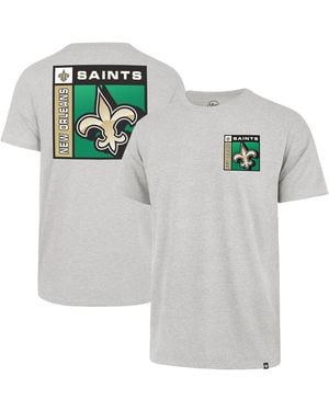 '47 47 Brand New Orleans Saints Chrome Plate Franklin T-shirt - Gray