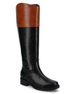 Journee Collection Dressage Regular Wide Calf Knee High Riding Boots - Black