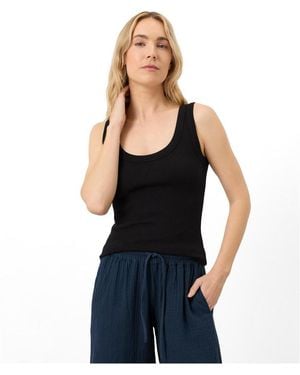 Pact Perfect Rib Scoop Neck Tank Made With Cotton - Black