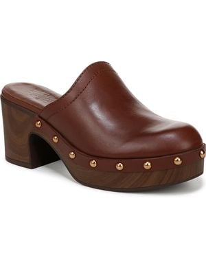 Naturalizer Bailey Round Toe Platform Clogs - Brown
