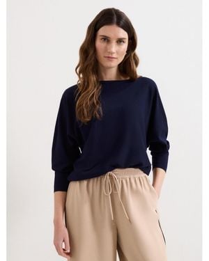 Phase Eight Cristine Slash-neck Knitted Sweater - Blue