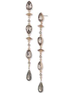 Ralph Lauren Crystal Beaded Linear Drop Earrings - White