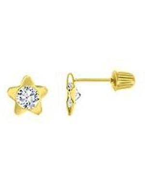 Macy's Cubic Zirconia Flower Screw Back Stud Earrings - Black