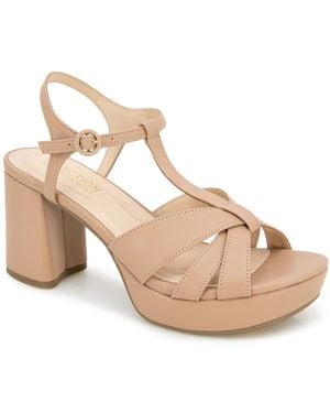 Kenneth Cole Reina Platform Dress Sandals - Natural