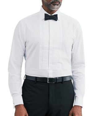Calvin Klein Tailored Occasion French-cuff Slim-fit Pleated-bib Dress Shirt - Blue