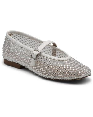 Charles David Westa Flat Dress Shoe Mesh Rhinestones - Gray