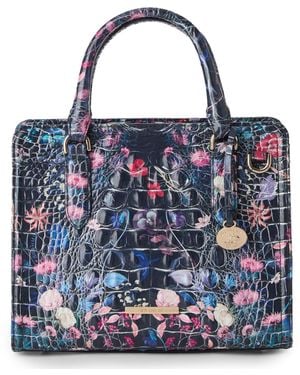 Brahmin Cami Small Leather Satchel Bag - Blue