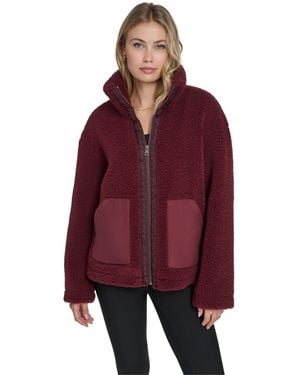 Levi's Regular Stand Collar Sherpa Teddy Jacket - Purple