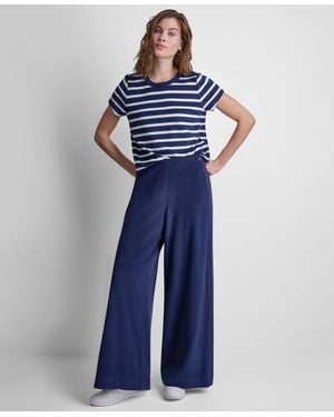 DKNY Petite Wide-leg Palazzo Pants - Blue