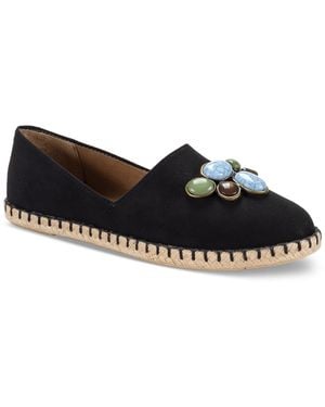 Style & Co. Reevee Stitched-trim Espadrille Flats - Black