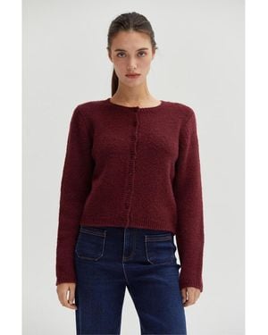 Crescent Eliza Button Down Cardigan - Red