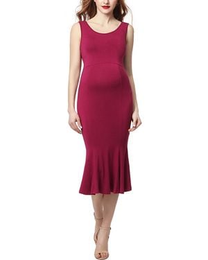 Kimi + Kai Kimi + Kai Maternity Mermaid Midi Dress - Red