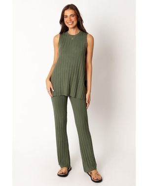 Petal & Pup Silvie Knitted Top & Pant Set - Green