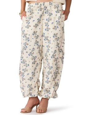 Steve Madden Loreli Pull-on Elastic Waist Wide-leg Pants - Natural