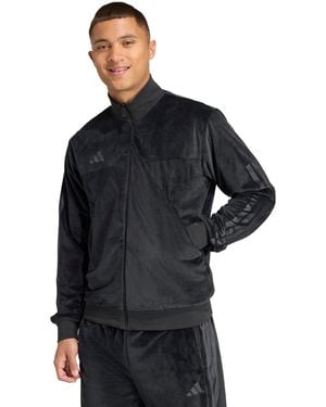 adidas House Of Tiro Velour Long-sleeve Track Jacket - Black