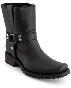 Forastero Leather Biker Boots - Black