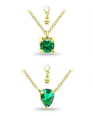 Giani Bernini Created Green Quartz Pendant Set