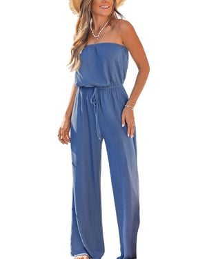 CUPSHE Smokey Amethyst Blue Cover-up Jumpsuit
