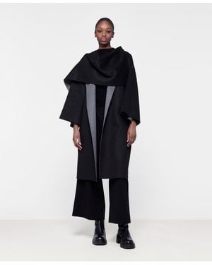 eem Reversible Cacoon Coat - Black