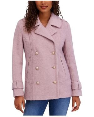 Kensie Boucle Peacoat - Red
