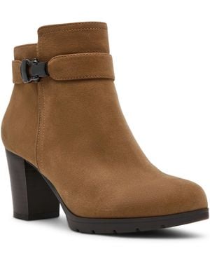 Anne Klein Reins Zipper Dress Booties - Brown