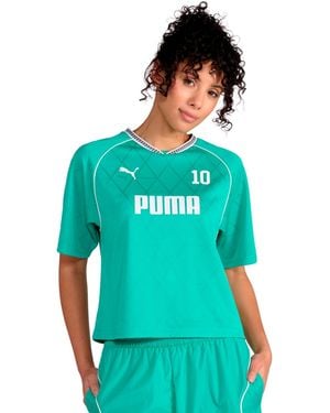 PUMA Relaxed-fit Jersey Top - Green