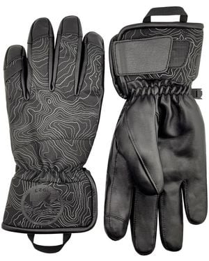 KESSLER `s Waterproof Ergo Grip Leather Palm Snow Gloves Aspen - Black