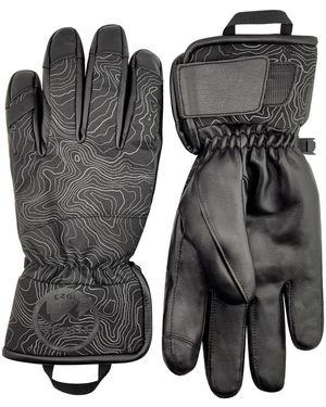 KESSLER `s Waterproof Ergo Grip Leather Palm Snow Gloves Aspen - Black