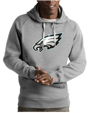 Antigua Philadelphia Eagles Victory Pullover Hoodie - Gray