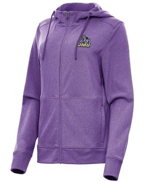 Antigua James Madison Dukes Seeker Full-zip Hoodie - Purple