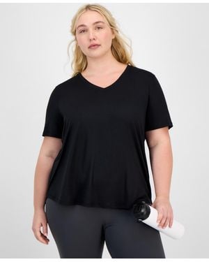 ID Ideology Plus Size Solid Essentials Active Tee - Black