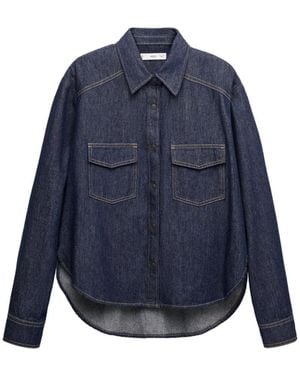 Mango Denim Slim-fit Shirt - Blue
