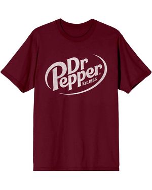 Dr. Pepper Big & Tall Est. 1885 Logo Black Graphic Tee-4xl - Red