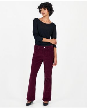 And Now This Petite High-rise Corduroy Flare Pants - Red
