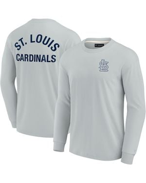 Fanatics And St. Louis Cardinals Super Soft Long Sleeve T-shirt - Gray