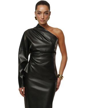 JLUXLABEL Demi One Shoulder Top - Black