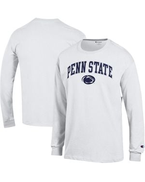 Champion Penn State Nittany Lions Arch Over Logo Long Sleeve T-shirt - White